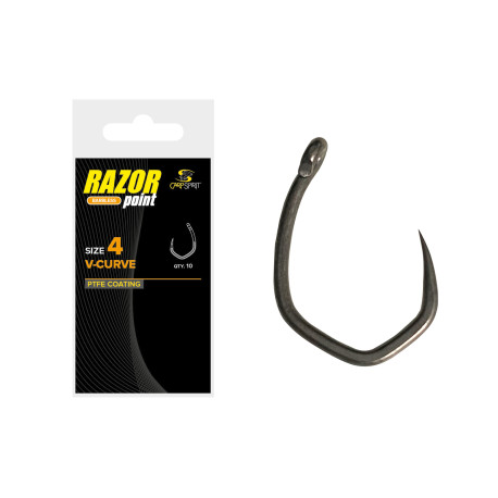 Hameçons Razor V-Curve Barbeless Carp Spirit